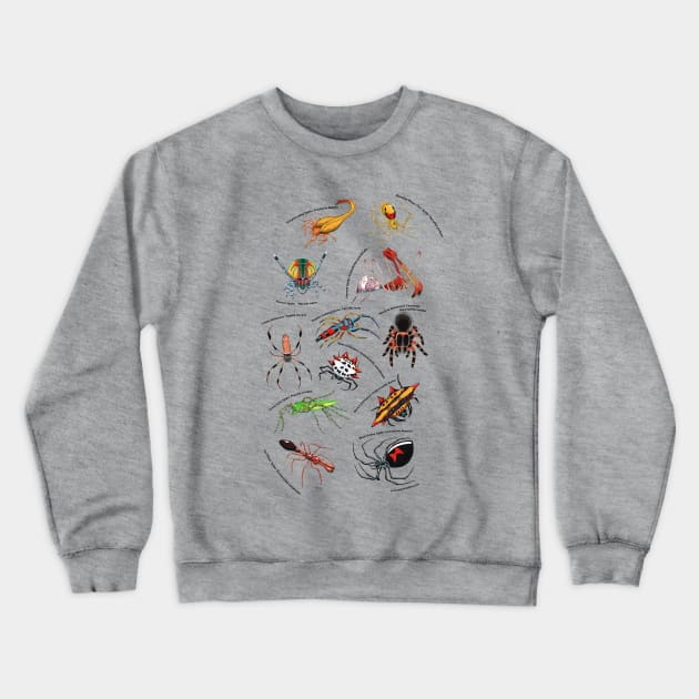 Spiders Crewneck Sweatshirt by NocturnalSea